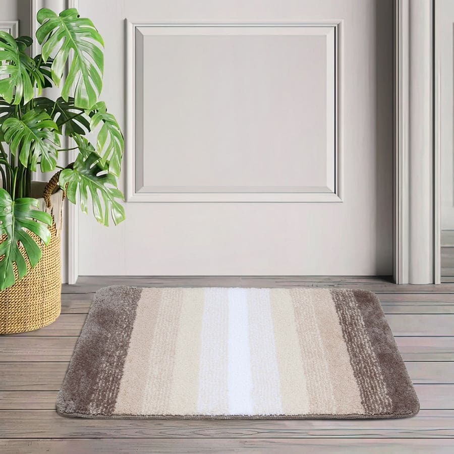 Anti-Slip Luxury Stripes Mat 40x60cm - Modern Bathroom & Kitchen Floor Mat