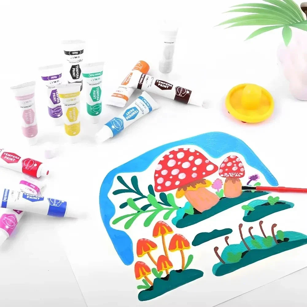 Watercolor Paint Set – 12 Tubes (12ml) for Vibrant, Blendable Art!