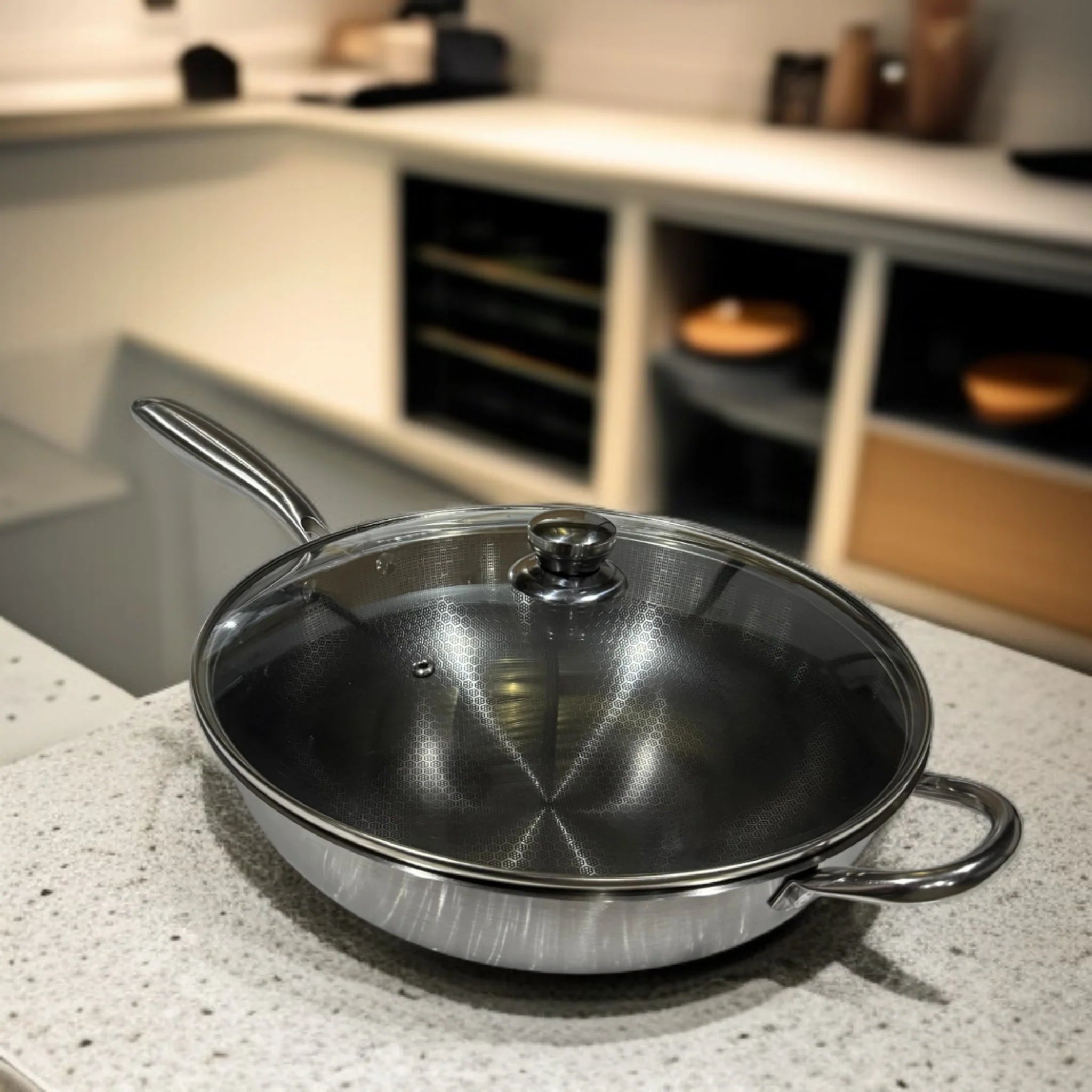 Single Side Laser Coating Pan - 34cm Non-Stick Induction Frying Pan