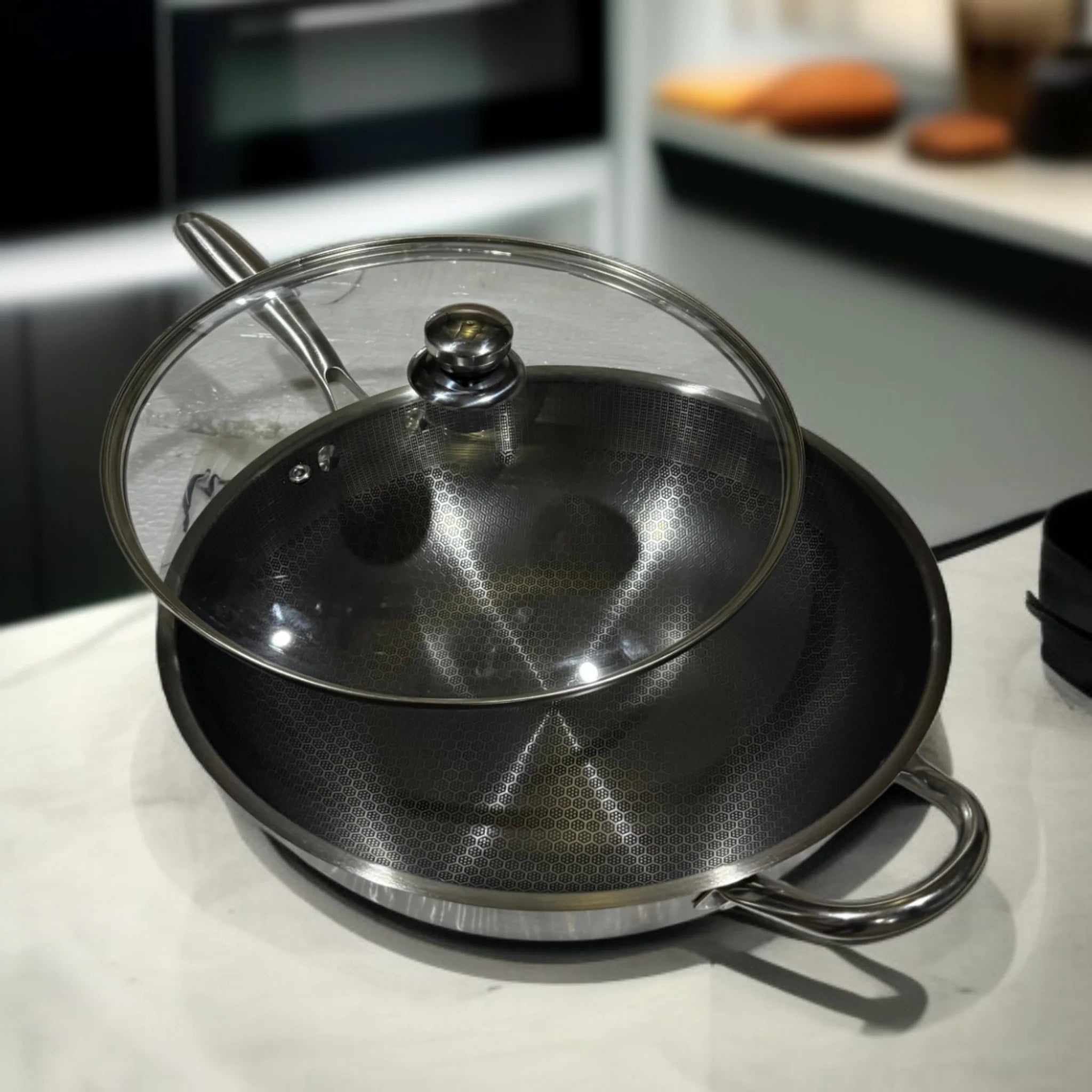 Single Side Laser Coating Pan - 34cm Non-Stick Induction Frying Pan