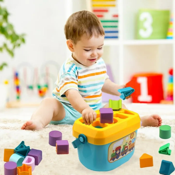 Baby Shape Sorter Toy - ABC & Shape Learning Game for Toddlers 18+ Months, Early Educational Developmental Sorting Toy