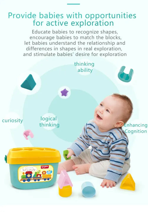 Baby Shape Sorter Toy - ABC & Shape Learning Game for Toddlers 18+ Months, Early Educational Developmental Sorting Toy