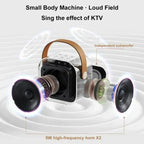 K12 Bluetooth Karaoke Speaker with Wireless Microphones - Portable 5.3 PA System for Home Singing,