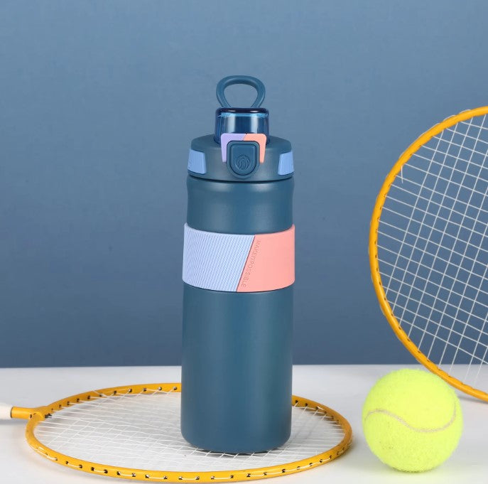 Double Drinking Bouncing Straw Cup - 316 Stainless Steel Thermos Cup with Custom Logo