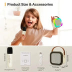 K12 Bluetooth Karaoke Speaker with Wireless Microphones - Portable 5.3 PA System for Home Singing,