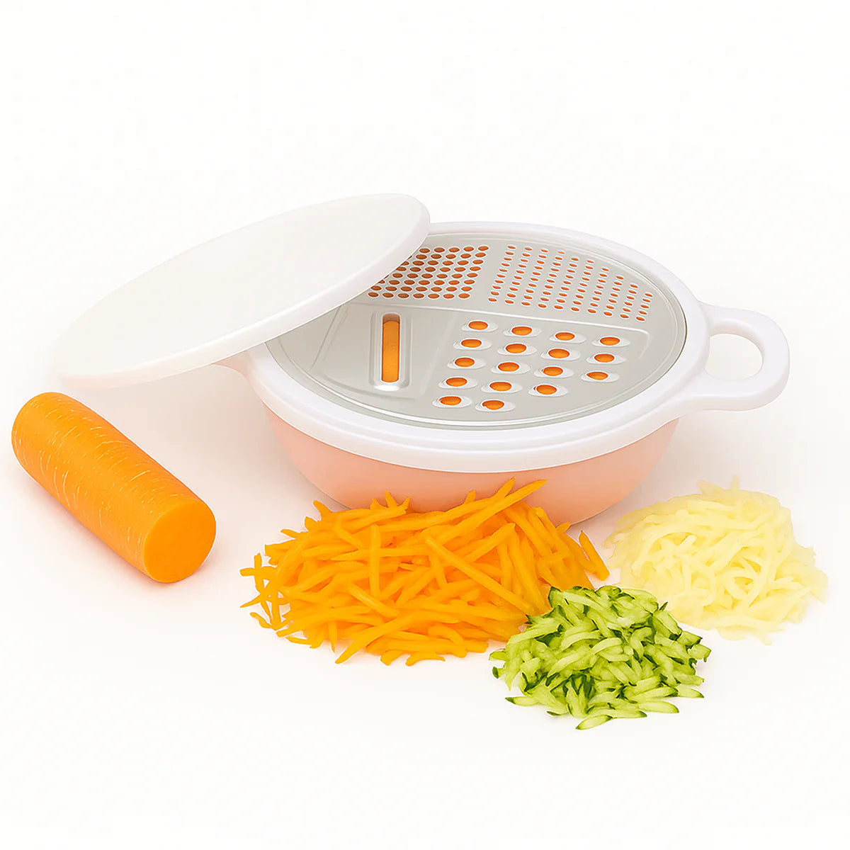3-in-1 Grater with Storage Bowl & Lid - Multi-Purpose Kitchen Grater Tool (1 Piece)