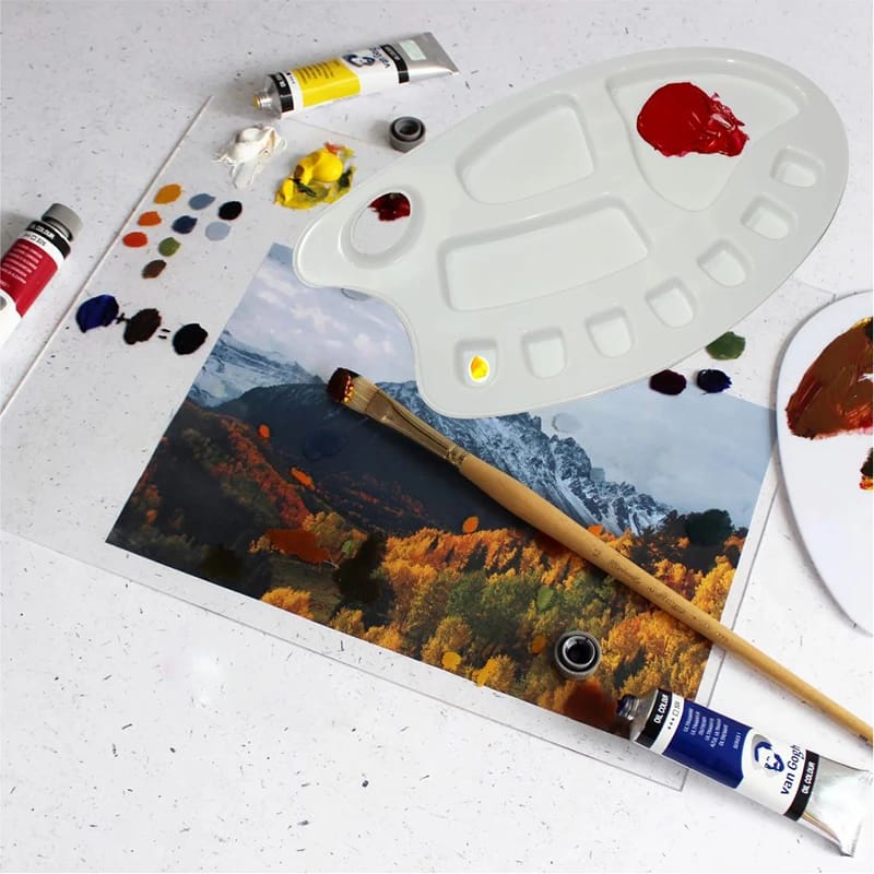 Mega Paint Palette – 10 Pot Large Omega Plastic Palette for Artists