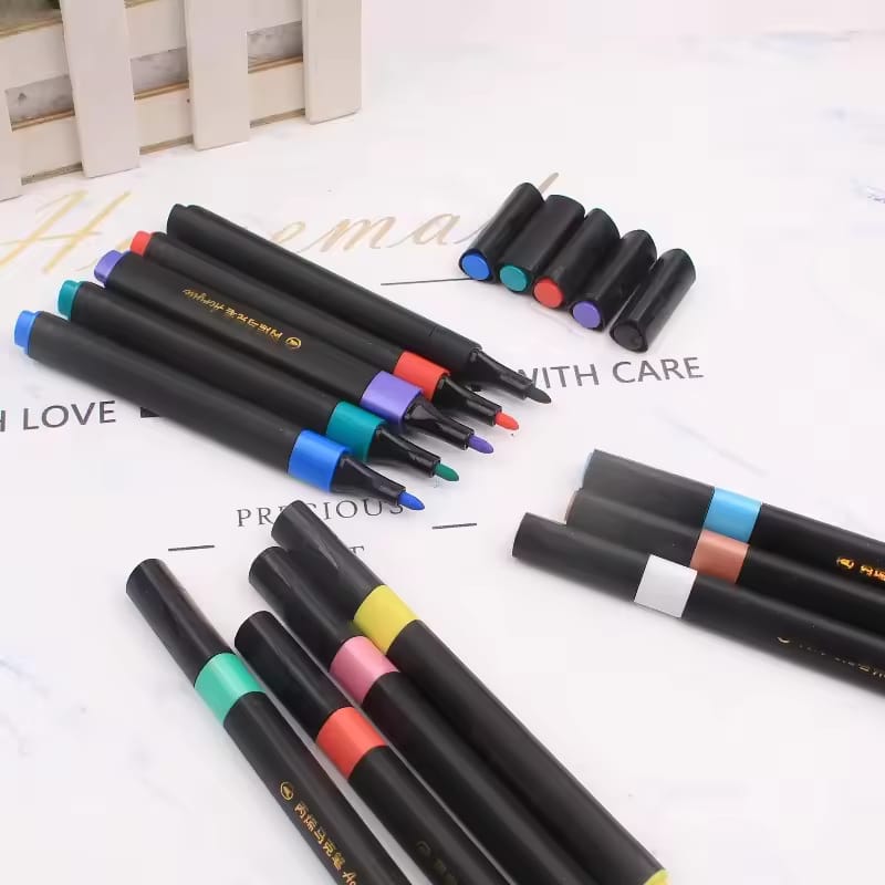 Acrylic Marker Set - Bold & Vibrant Paint Markers for Multi-Surface Art
