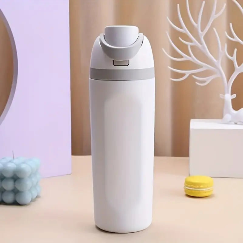 1pc 19oz Premium Insulated Stainless Steel Water Bottle with Straw - Leak-Proof & BPA-Free
