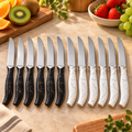 12-Piece Marble Handle Stainless Steel Knife Set