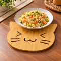 Cat-Shaped Bamboo Insulating Placemat