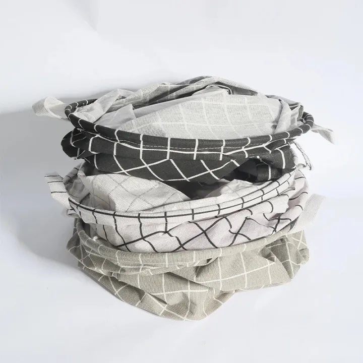 New Large Capacity Foldable Storage Basket - Multipurpose Cotton Linen Laundry Hamper & Toy Organizer