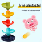 FunBlast Kids Rolling Ball Tower Toy - Educational Marble Run & Drop Track Game with Colorful Balls, Developmental Stacking Toy for Toddlers & Children (Multicolor)