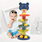 FunBlast Kids Rolling Ball Tower Toy - Educational Marble Run & Drop Track Game with Colorful Balls, Developmental Stacking Toy for Toddlers & Children (Multicolor)