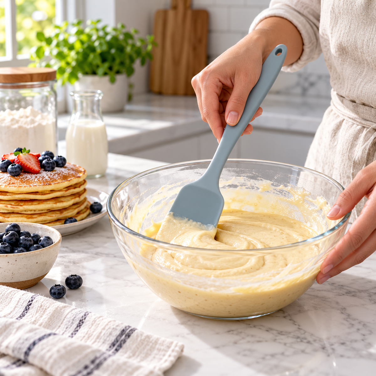 Flexible Solid Silicone Baking Spatula