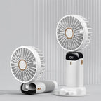 Portable Mini Fan – 1200mAh USB Rechargeable with LED Light!