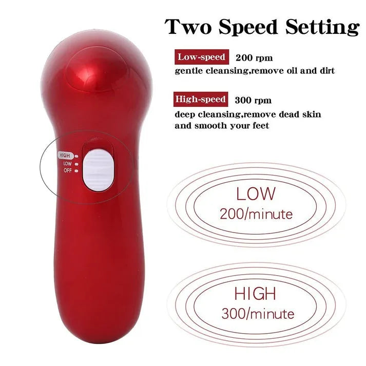 11-in-1 Facial & Body Massager - Exfoliating Scrub & Pedicure Foot Care Machine