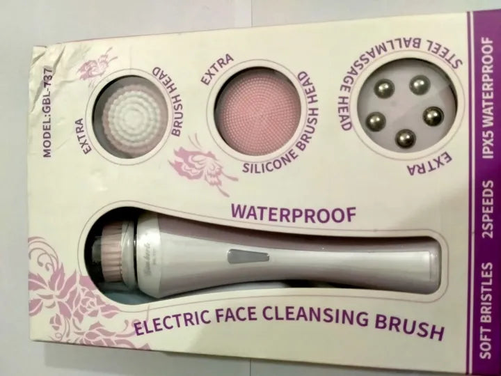 3-in-1 Electric Facial Cleansing Brush - Multifunction Rechargeable Face Cleansing & Massage Tool