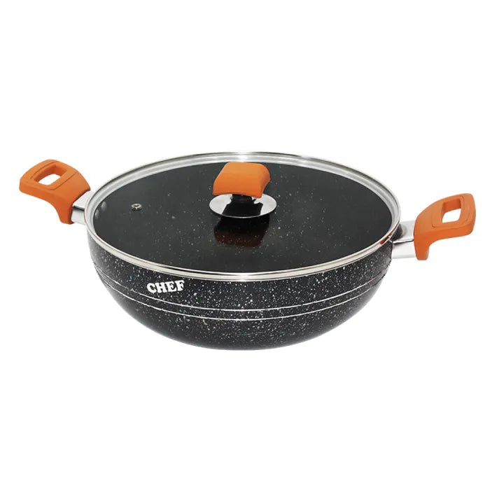 Chef Non-Stick Marble Coating Tapper Series Gift Set - 21 Pcs Black Kitchen Collection