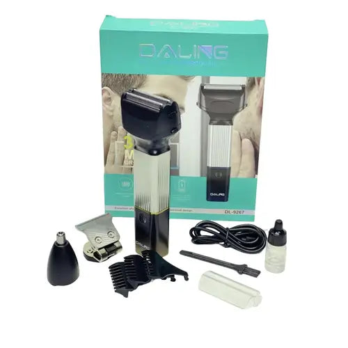 DALING DL-9267 3-in-1 Rechargeable Hair Clipper - All-in-One Grooming Kit for Men