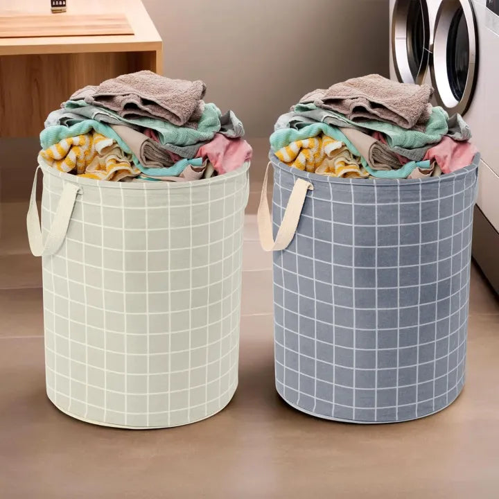 New Large Capacity Foldable Storage Basket - Multipurpose Cotton Linen Laundry Hamper & Toy Organizer