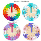 Wooden Educational Clock Puzzle – Time Learning Toy for Kids!