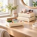 Small Dotted Organizer Basket with Raised Legs