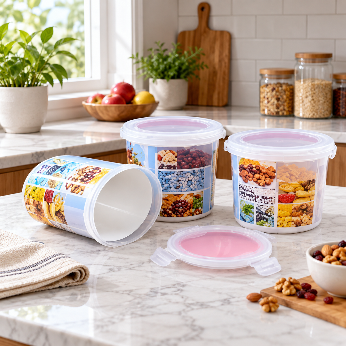 Large Round Lockable Food Storage Container