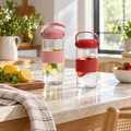 Portable Glass Water Bottle with Carry Handle