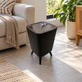 9L Press-Lid Waste Bin – Black Square