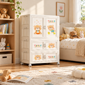 Bear Design Kids Storage Cupboard – 1 Large and 2 Small Doors