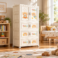 Bear Design Kids Storage Cupboard – 1 Large and 3 Small Doors