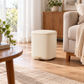 ECOCO 11L Hydraulic Pedal Waste Bin with Inner Bucket – Beige
