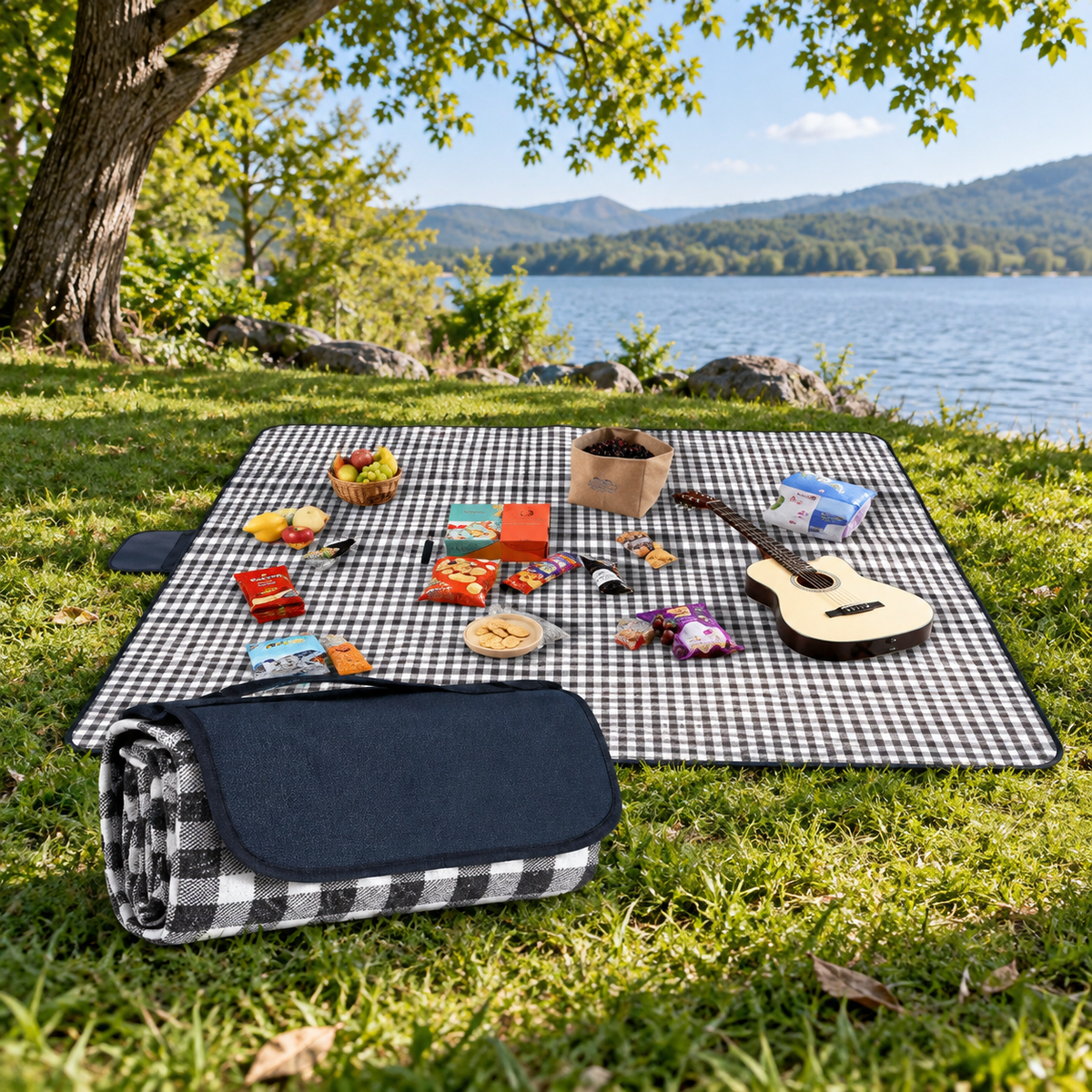 Outdoor Picnic Blanket and Portable Rug Set