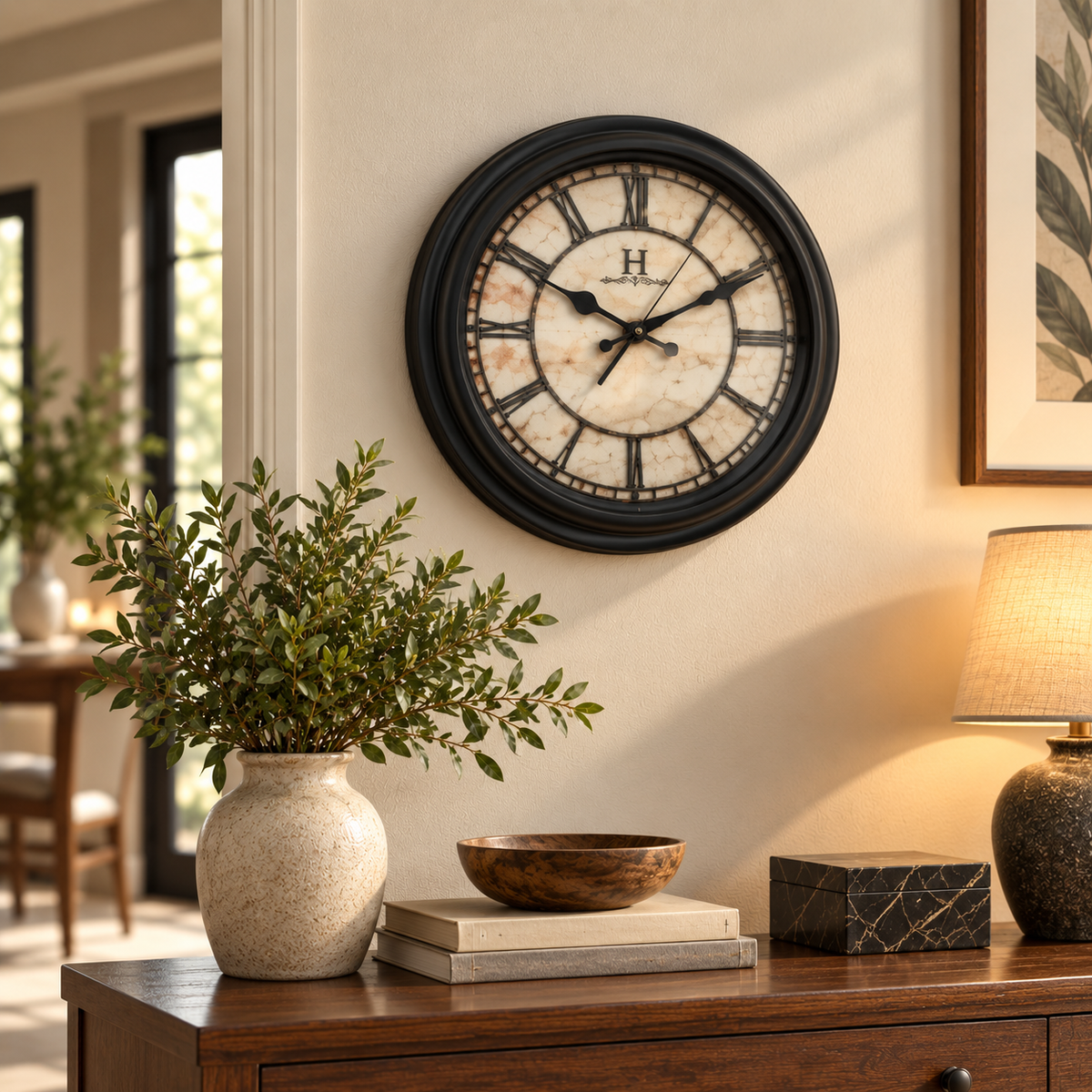 Heritage Classic Roman Numeral Wall Clock – 10.75 Inch