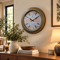 Heritage Pastel Vintage Wall Clock – 18 Inch