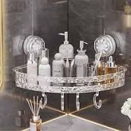 ACRYLIC WATERPROOF BATHROOM SHELF – NO DRILLING SHOWER CADDY RUST-PROOF STORAGE RACK FOR BATHROOM ACCESSORIES