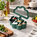 Integrated Multi-Compartment Seasoning & Spice Box with Spoons