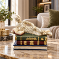 Ivory Reclining Reader on Books Sculpture – Literary Home Décor