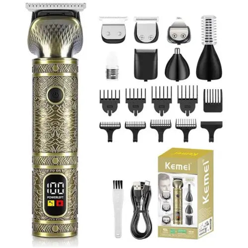 Kemei KM-2313 18-in-1 Grooming Kit - All-in-One Hair & Beard Trimming Set