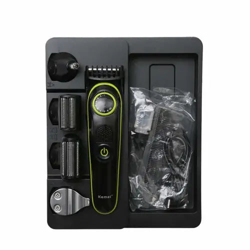 Kemei KM-696 5-in-1 Grooming Kit - All-in-One USB Rechargeable Trimmer Set for Men