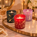 Marble-Pattern Glass Scented Candle – Assorted