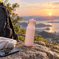 700ml Pink Leakproof Water Bottle – Locking Flip-Top Flask