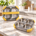 Premium SUS 304 4-Compartment Stainless Steel Lunch Box