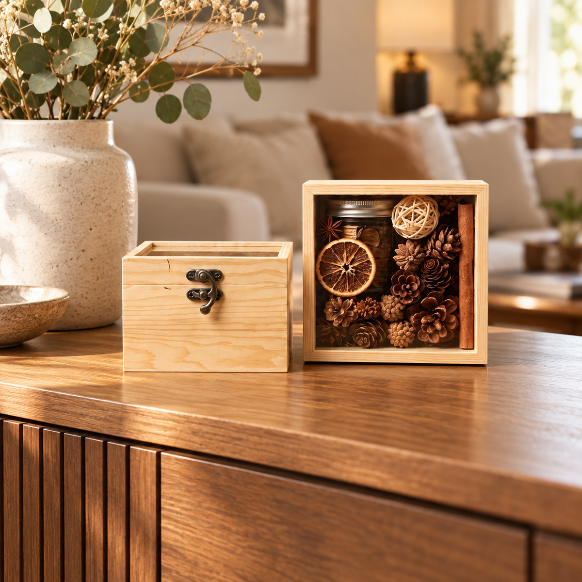 Premium Wooden Potpourri Fragrance Display Box