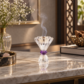 Purple Crystal Incense Burner – Decorative Bakhoor Holder