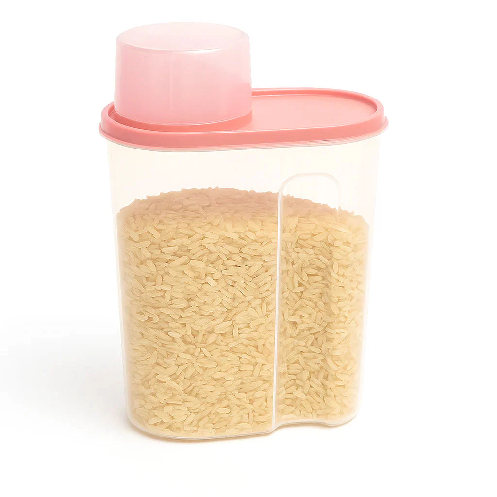 Large Airtight Cereal Jar – Big Food Storage Container with Measuring Cap
