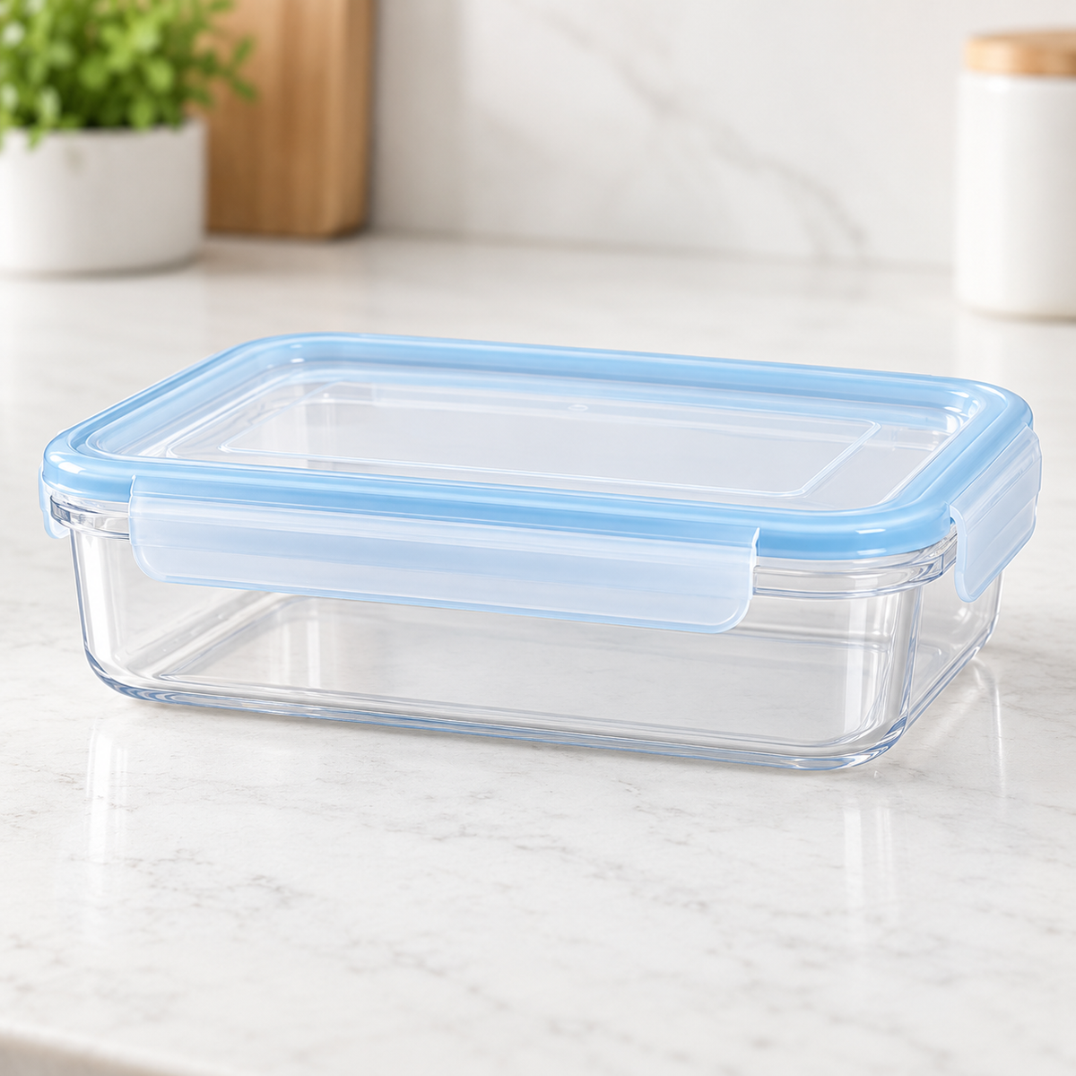Rectangular Airtight Food Storage Container with Locking Lid – 1.1L