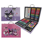 Kuromi 128-Pcs Kids Art Set - Cute Drawing & Painting Color Kit with Metal Carry Case