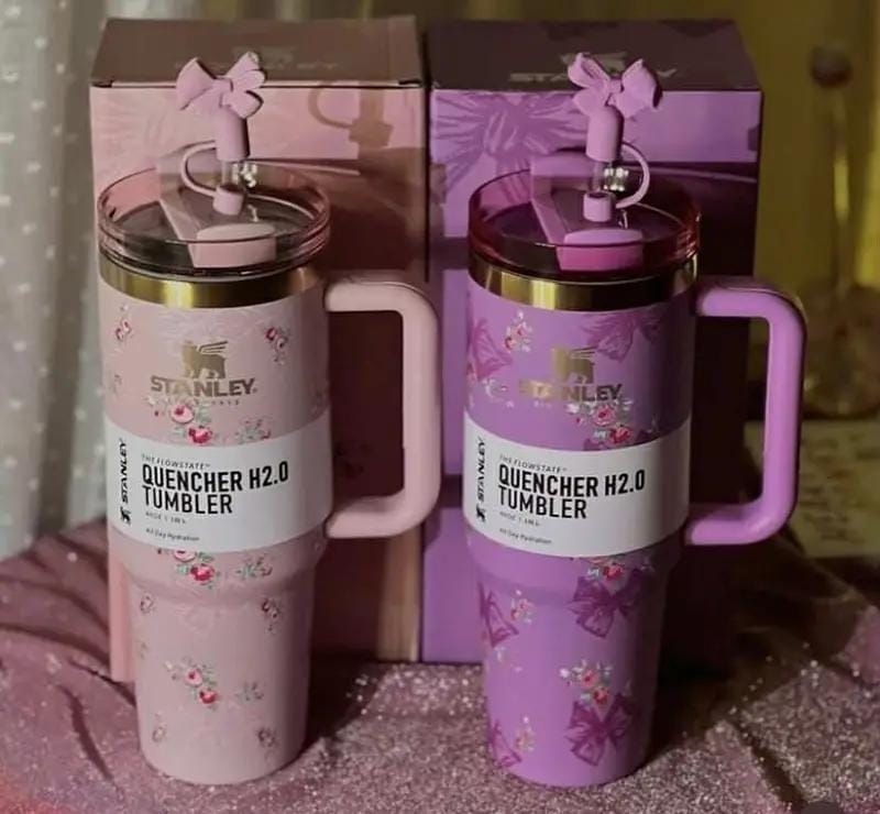 Imported Stanley LoveShackFancy Tumblers - Floral Design 40oz FlowState™ Quencher H2.0